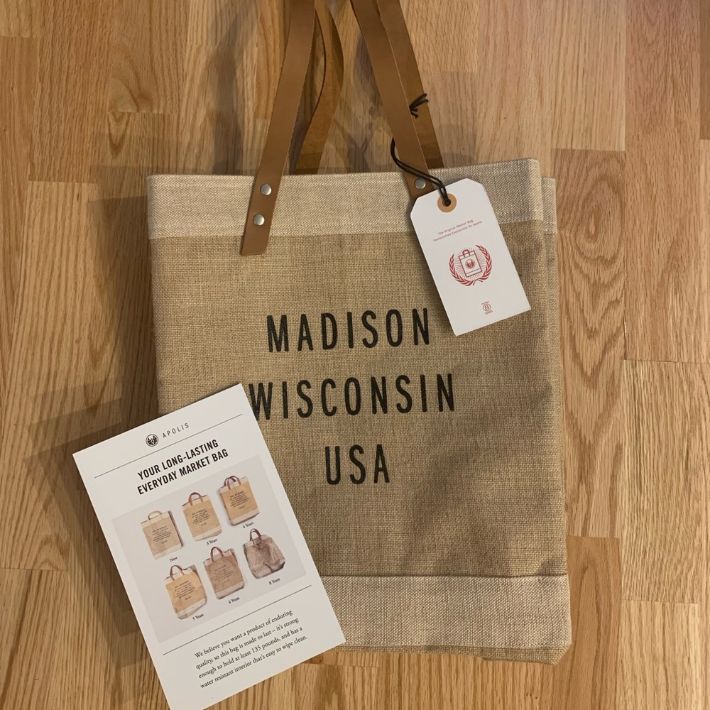 NWT Apolis Market Bag “MADISON WISCONSIN USA”